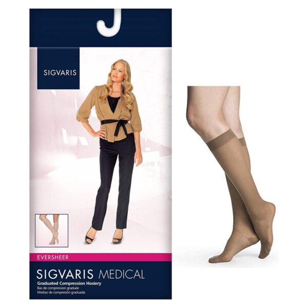 782C Style Sheer Calf, 20-30mmHg, Women's, Small, Short, Toasted Almond