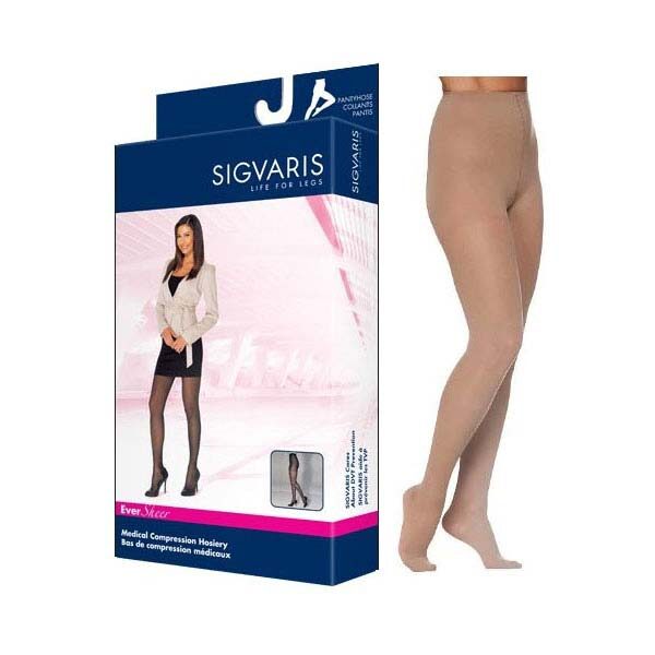 782P Style Sheer Pantyhose, 20-30mmHg, Women's, Large, Long, Suntan