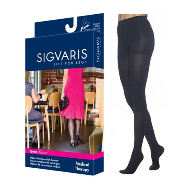 783P Style Sheer Pantyhose, 30-40mmHg, Women's, Medium, Long, Dark Navy