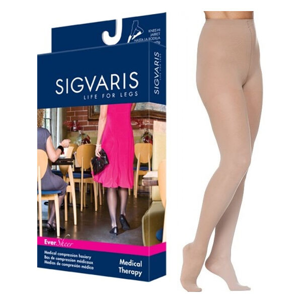 783P Style Sheer Pantyhose, 30-40mmHg, Women's, Small, Long, Natural