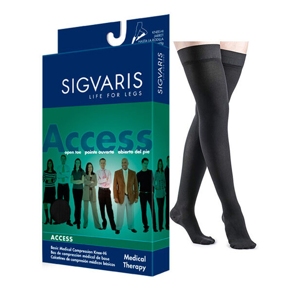 973N Dynaven Thigh, 30-40mmHg, Women's, Large, Short, Black