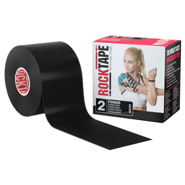 RockTape Kinesiology Tape, 2" x 16.4' Roll, Medical Black