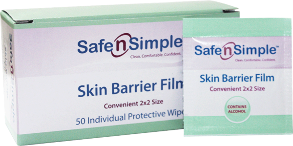 Skin Barrier Film Wipes, 2" x 2", Alcohol