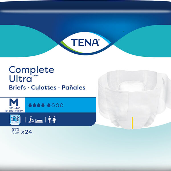 TENA Complete Ultra Brief, Medium 32" - 44", 24 Count