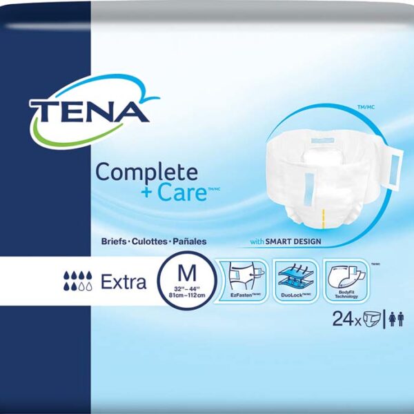 TENA Complete +Care Brief, Medium 32" - 44", 24 Count.