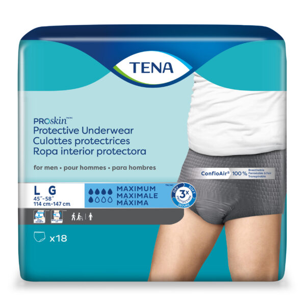 TENA ProSkin Protective Underwear for Men L, 45" - 58".