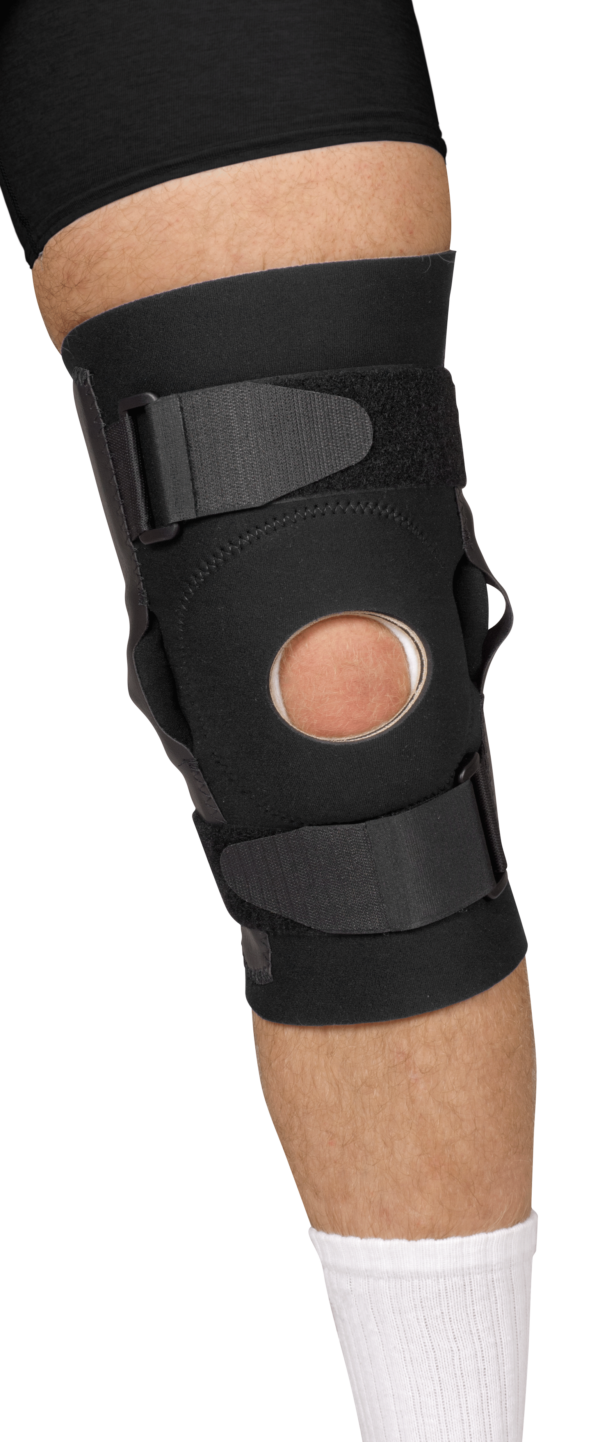 Leader Neoprene Hinged Knee Support, Black, Large