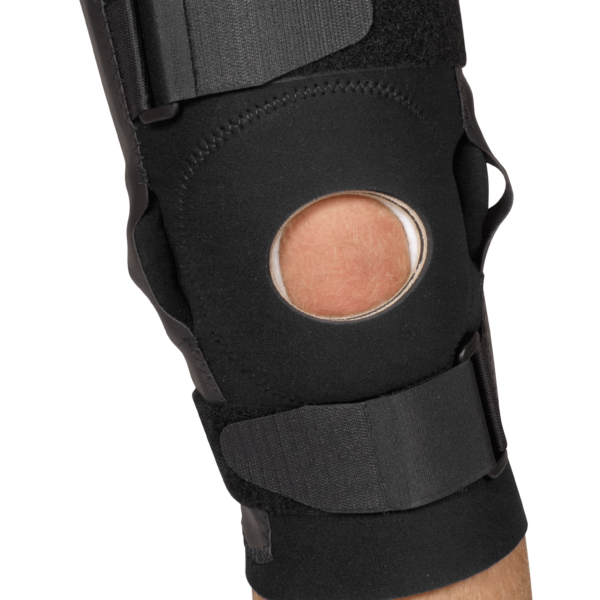 Leader Neoprene Hinged Knee Support, Black, Large