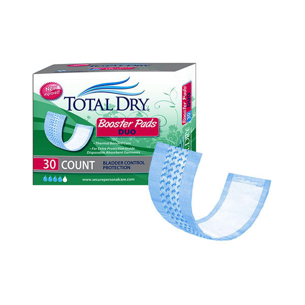 TotalDry Duo Booster Pads, 12" Long