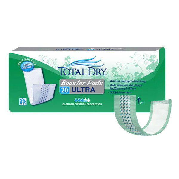 TotalDry Ultra Booster Pads, 13" Long