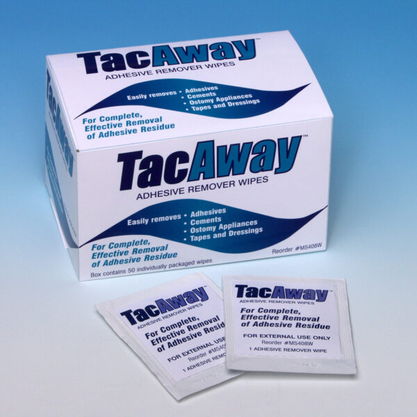 Tacaway Adhesive Remover Wipe, Non-Acetone, 50/Box