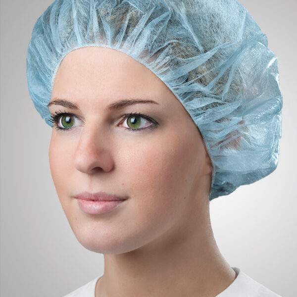 Tronex Disposable Bouffant Cap, 24", Universal Size, Blue