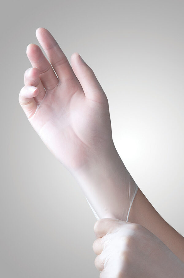 Tronex Vinyl Synthetic + Memory Powder-Free Examination Gloves, Large