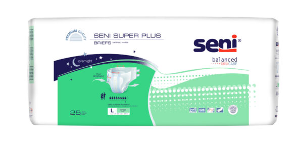 Seni Super Plus Briefs, Large, 25 Count - 45" - 59"