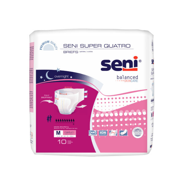 Seni Super Quatro Briefs, Medium - 30" - 43"