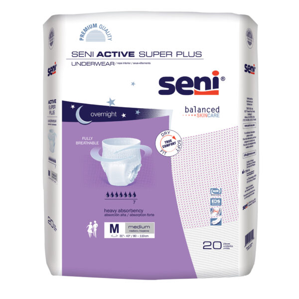 Seni Active Super Plus Pull-On Underwear, Medium, 20 Count - 31" - 43"
