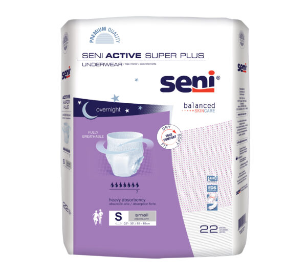 Seni Active Super Plus Pull-On Underwear, Small, 22 Count - 22" -33"