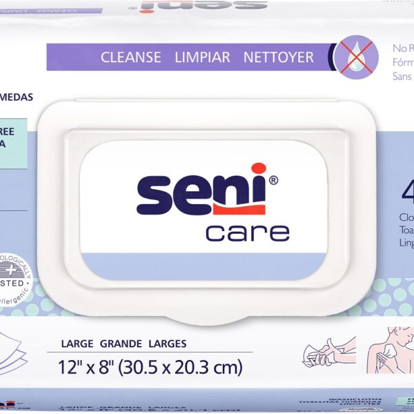 Seni Care Fragrance-Free Washcloths, 12" x 8"