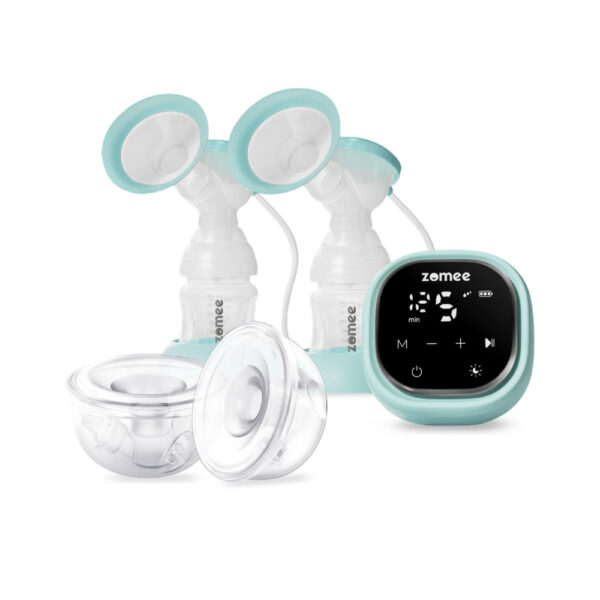 Zomee Z2 Double Electric Breast Pump With Hands Free Collection Cups Bundle