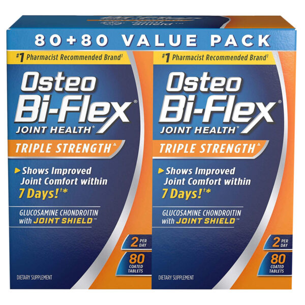 Osteo Bi-Flex Triple Strength Coated Tablets, Twinpack (2 x 80 Ct), 160 Ct