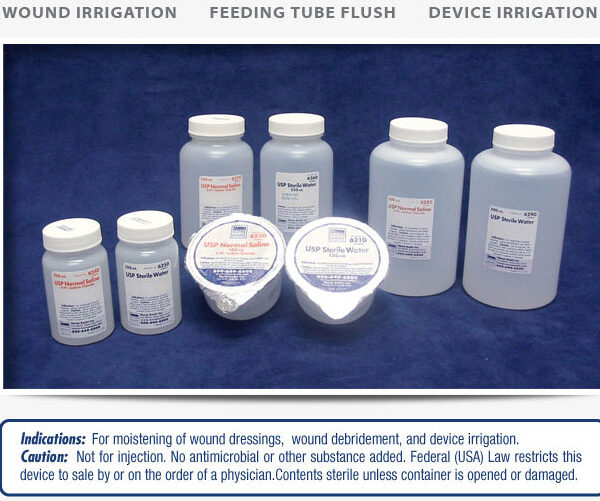 USP Normal Sterile Saline Screw Top Container 100mL For Wound Care Use