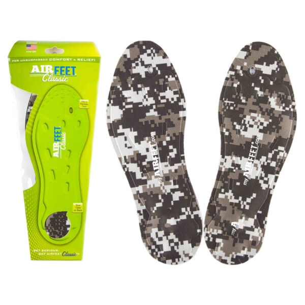 AirFeet CLASSIC Camo Insoles, Size 1X, Pair