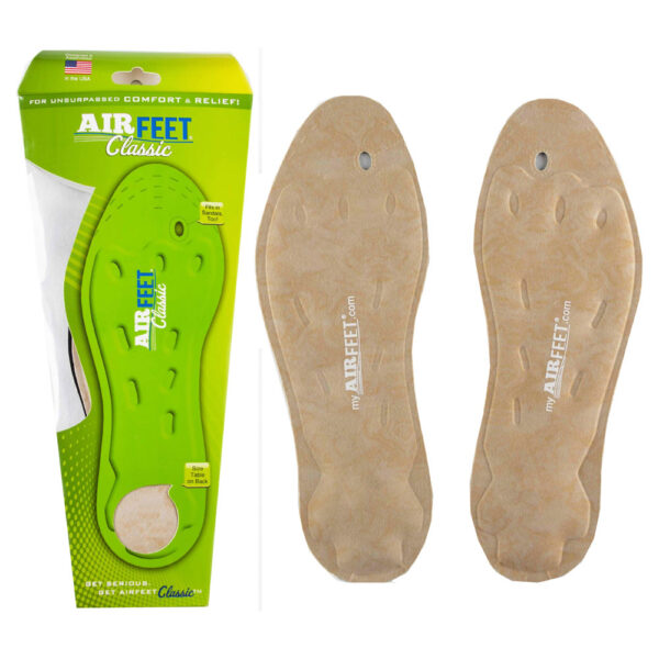 AirFeet CLASSIC Tan Insoles, Size 2S, Pair
