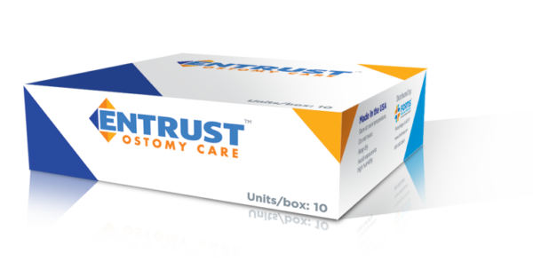Entrust 1 Piece Pre-cut 1-3/4" Stoma Transparent, Standard Wear, 12"